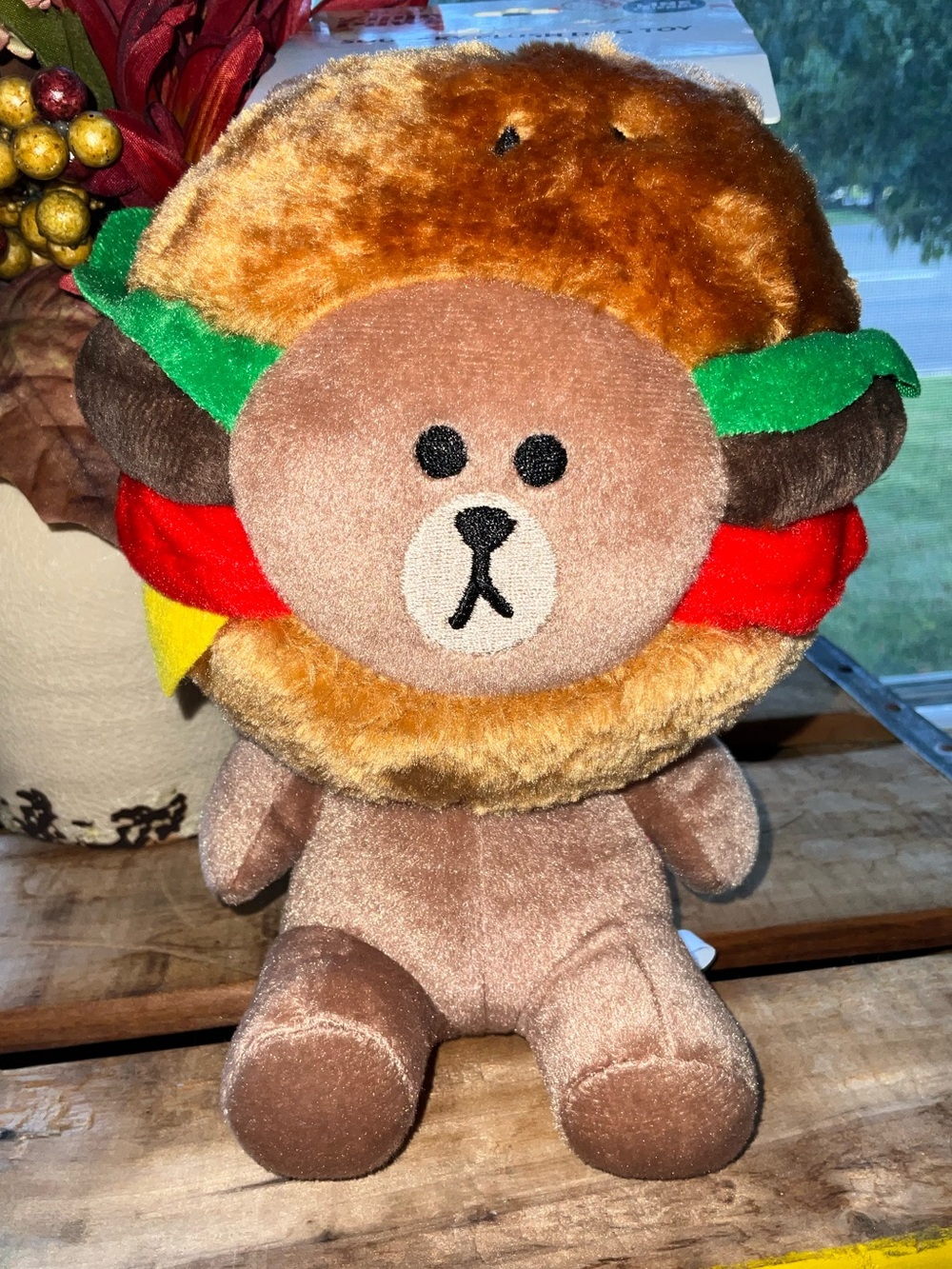 ZIPPYPAWS - BROWN PLUSH - BURGER TIME DOG TOY -NEW - Picture 2 of 7